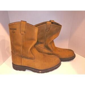 Wolverine Men DD Work Wellington Brown Work Boots Leather Anti Slip Size 13